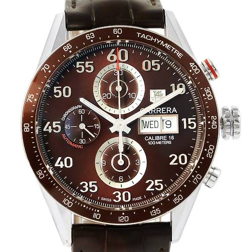 Photo of Tag Heuer Carrera Day-Date Brown Dial Automatic Mens Watch CV2A12
