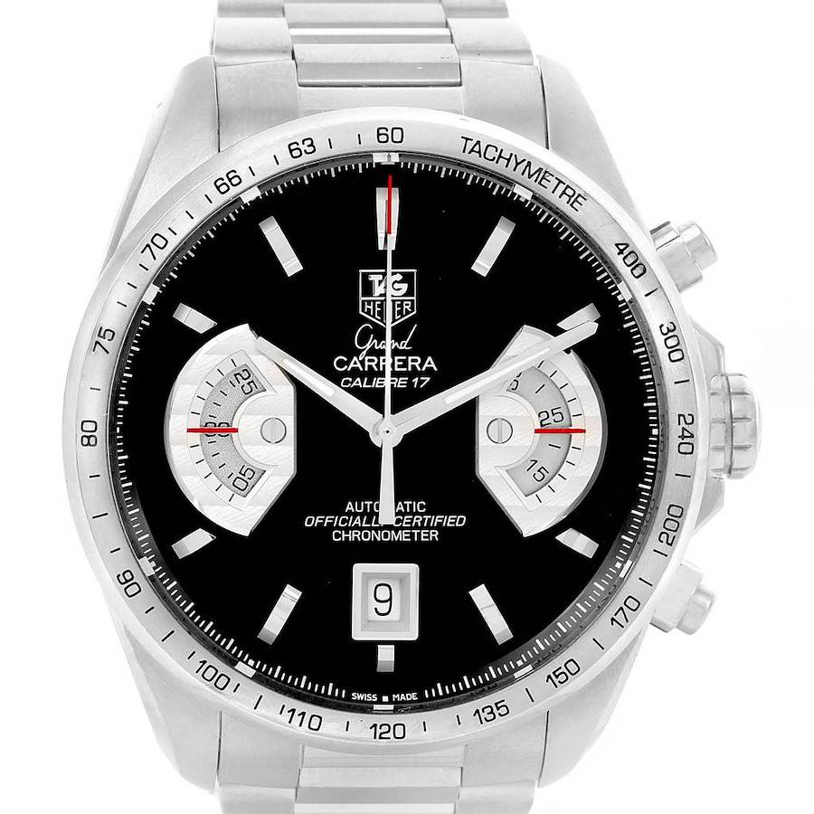 Tag Heuer Grand Carrera Black Dial Automatic Mens Watch CAV511A SwissWatchExpo