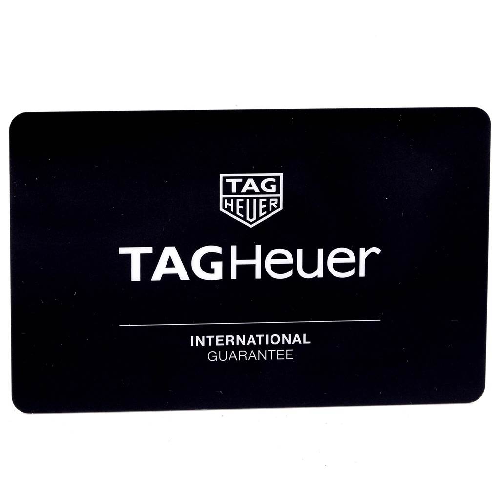 This is an image of the Tag Heuer Carrera CAR2A90.FT6071 Men
s Stainless Steel Black Dial CAR2A90.FT6071 Men
s Stainless Steel Black Dial international guarantee card.