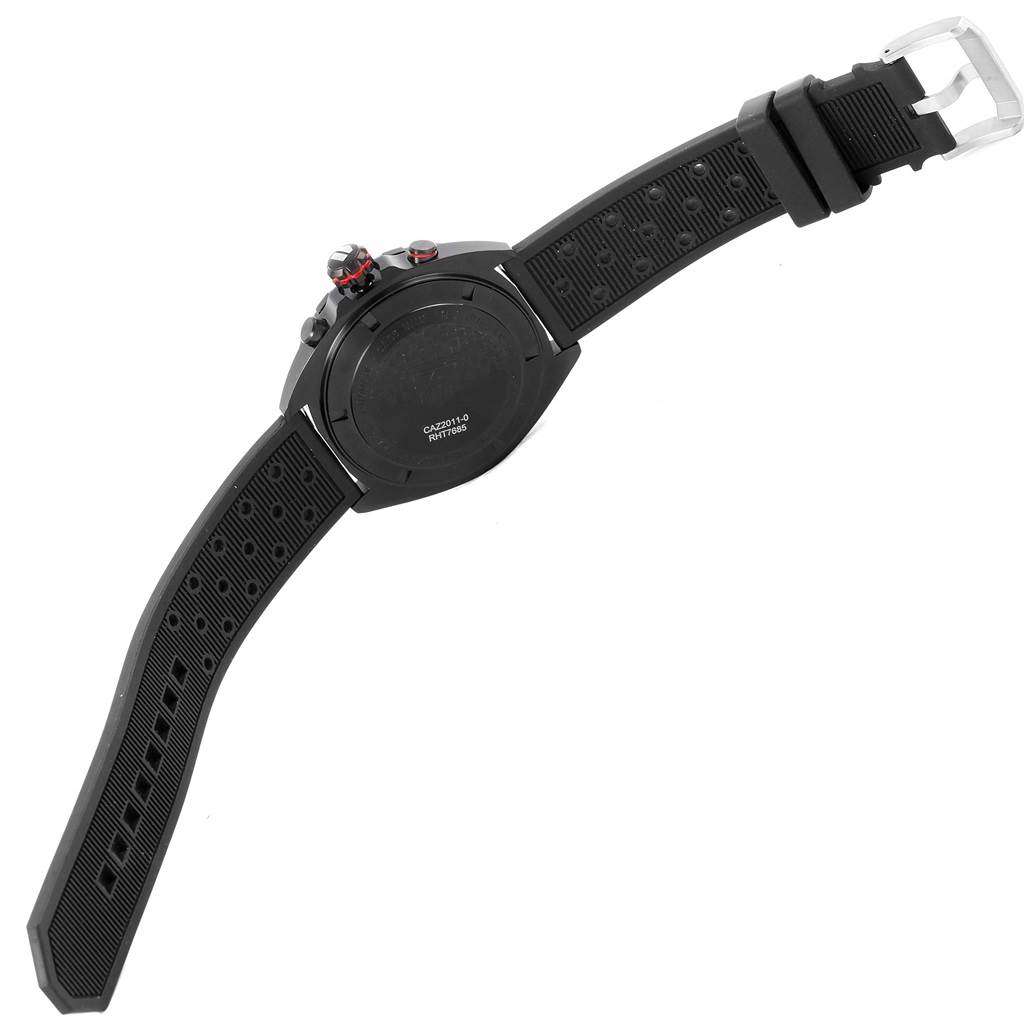 The image shows the back side and strap of a Tag Heuer Formula 1 CAZ2011.FT8024 Men's Titanium Black Dial CAZ2011.FT8024 Men's Titanium Black Dial watch.