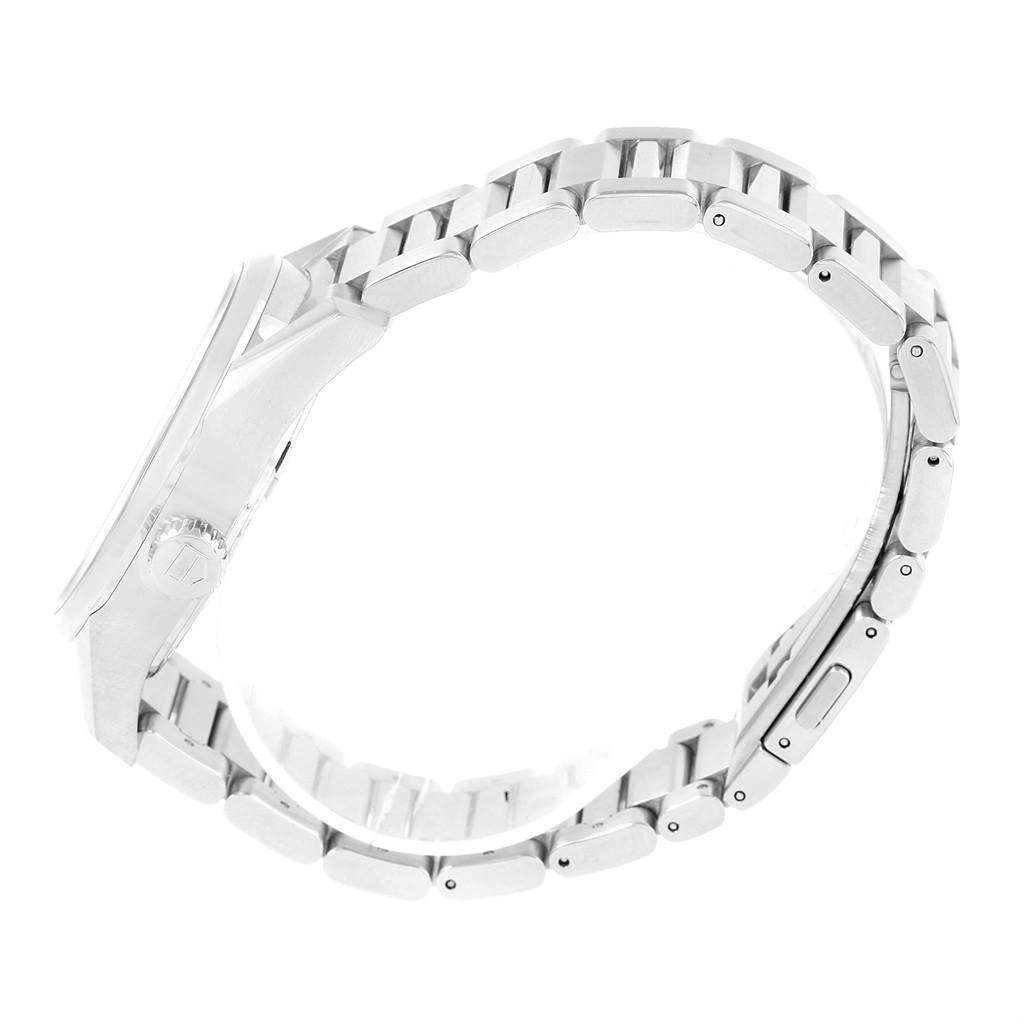 The image displays a side view of the bracelet and case of a Tag Heuer Carrera WAR5010.BA0723 Men
s Stainless Steel Black Dial WAR5010.BA0723 Men
s Stainless Steel Black Dial watch.