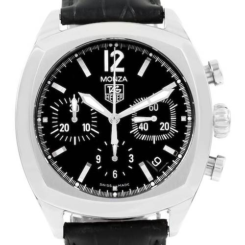 Photo of Tag Heuer Monza Black Dial Chronograph Steel Mens Watch CR2113