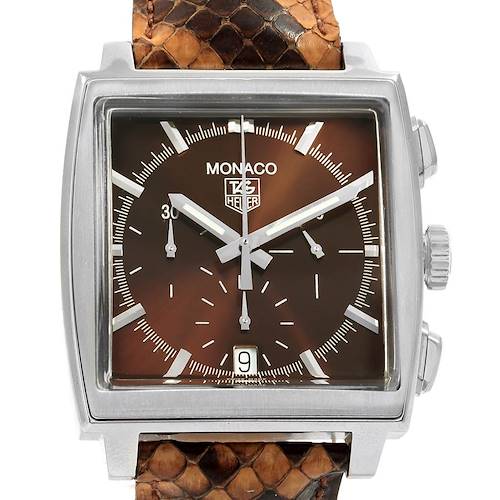 Photo of Tag Heuer Monaco Automatic Brown Dial Snake Strap Mens Watch CW2114