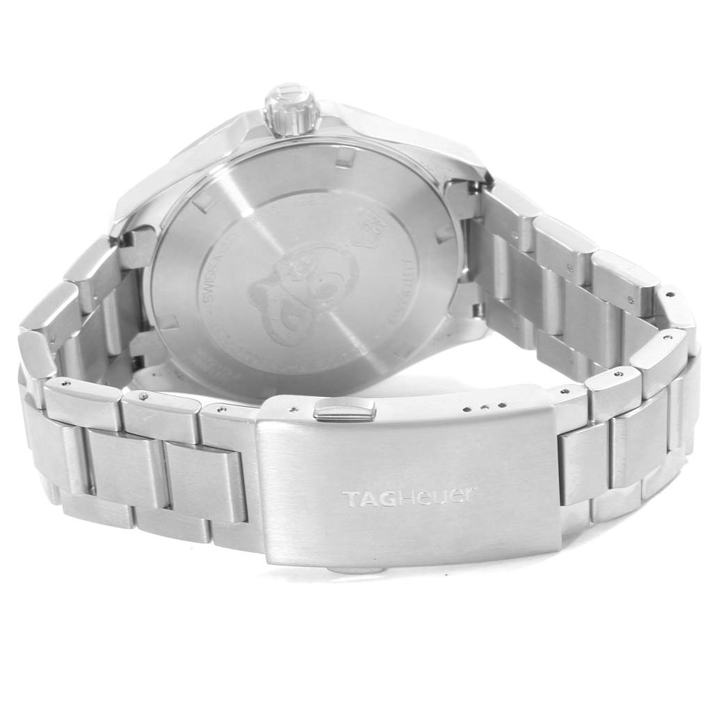 The image shows the back case, bracelet, and clasp of a Tag Heuer Aquaracer WAY2113.BA0928 Men's Stainless Steel Black Dial WAY2113.BA0928 Men's Stainless Steel Black Dial watch.