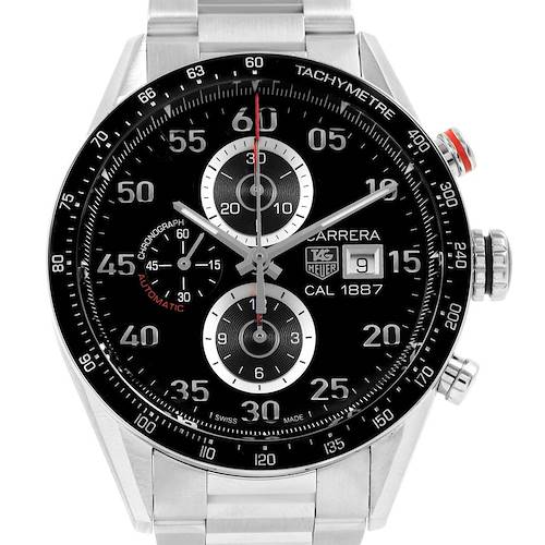 Photo of Tag Heuer Carrera Black Dial Chronograph Mens Watch CAR2A10