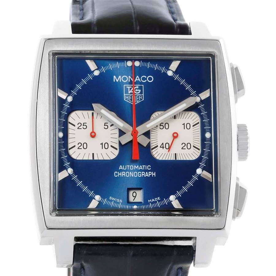 Tag Heuer Monaco Blue Dial Automatic Chronograph Mens Watch CW2113 SwissWatchExpo