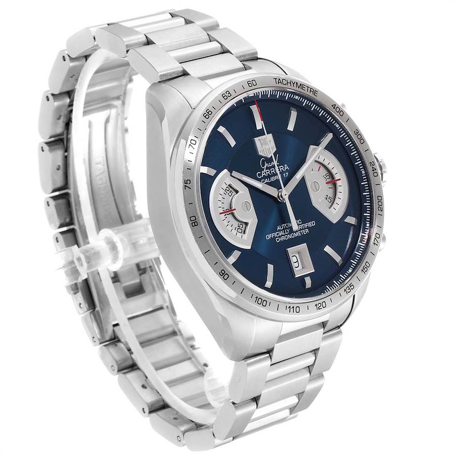 Tag Heuer Grand Carrera Blue Dial Limited Edition Mens Watch CAV511F
