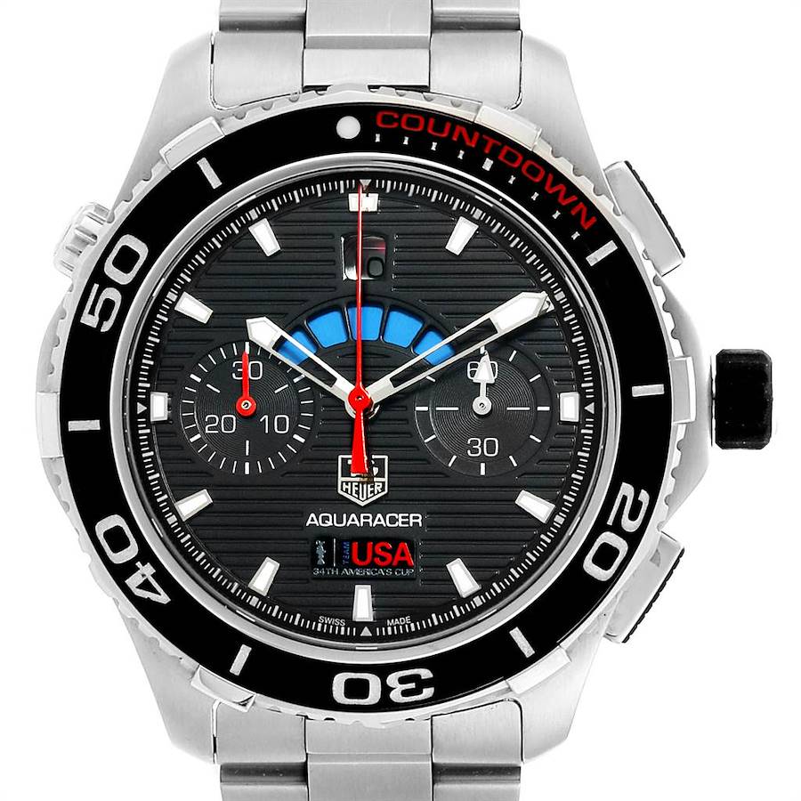 Tag Heuer Aquaracer Oracle Team USA Countdown LE Mens Watch CAK211B SwissWatchExpo