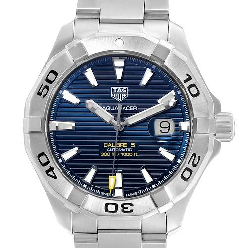 Photo of Tag Heuer Aquaracer Blue Dial Steel Mens Watch WAY2012