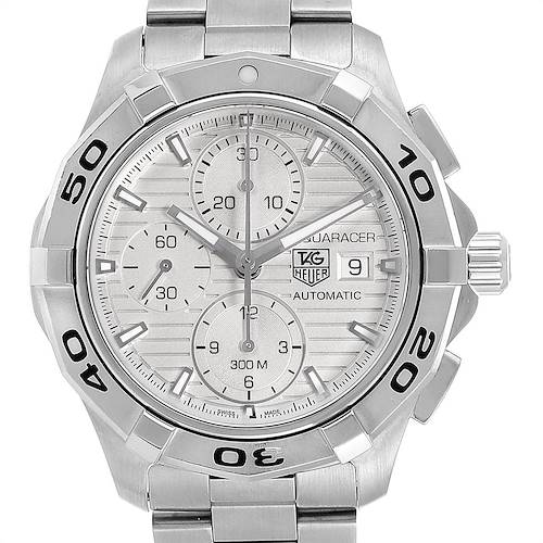 Photo of Tag Heuer Aquaracer Silver Dial Chronograph Steel Mens Watch CAP2111