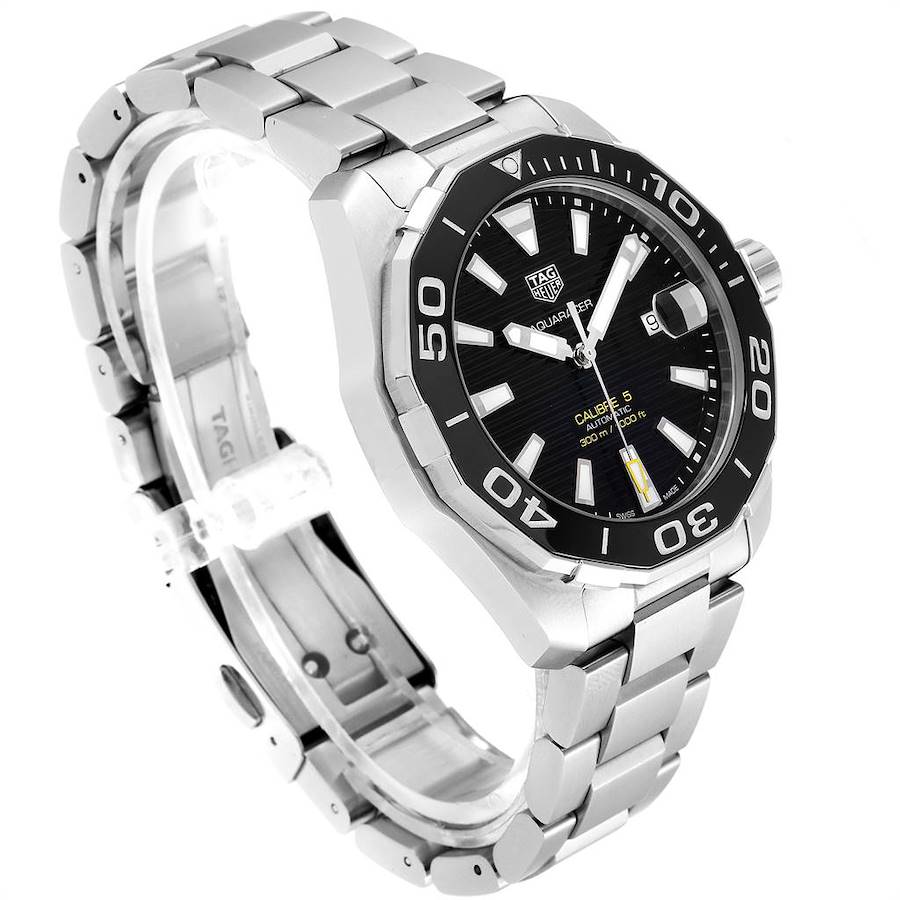 Tag Heuer Aquaracer Stainless Steel Black Index Dial & Stainless Steel  Bracelet WAY201A.BA0927 - BRAND NEW