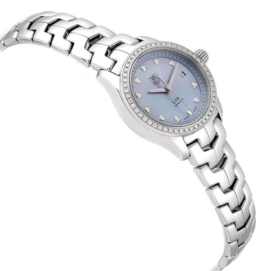 TAG Heuer Link Blue Mother of Pearl Diamond Ladies Watch WJF131F