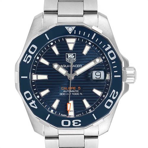 Photo of Tag Heuer Aquaracer Blue Dial Automatic Steel Mens Watch WAY211C