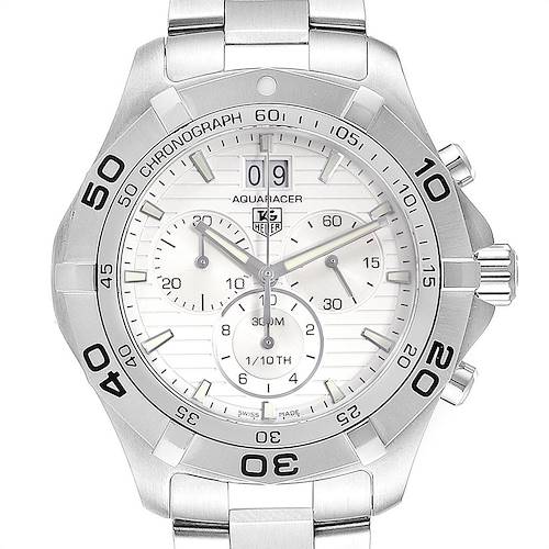 Photo of Tag Heuer Aquaracer Grande Date Chronograph Steel Mens Watch CAF101B
