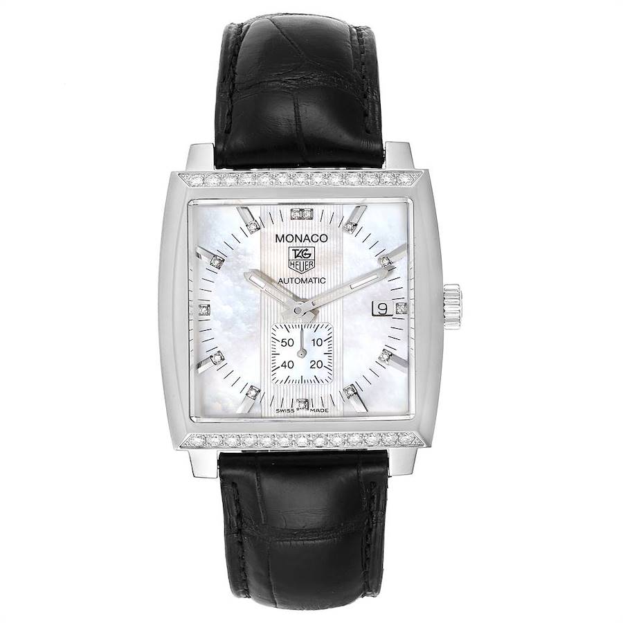 Tag Heuer Monaco Mother of Pearl Diamond Mens Watch WW2114