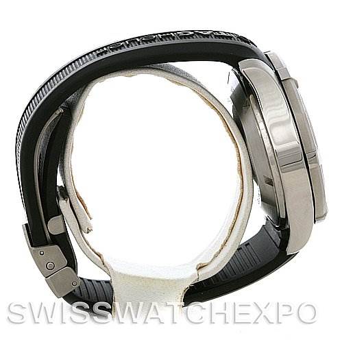 The image shows a side profile of a Tag Heuer Aquaracer CAP2111.FT6028 Men's Stainless Steel Silver Dial CAP2111.FT6028 Men's Stainless Steel Silver Dial watch, highlighting the case and part of the strap.