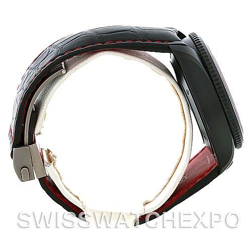 The image shows a side view of a Tag Heuer Carrera CAV518B Men's Stainless Steel Black Dial CAV518B Men's Stainless Steel Black Dial watch, focusing on the band, clasp, and edge of the watch case.