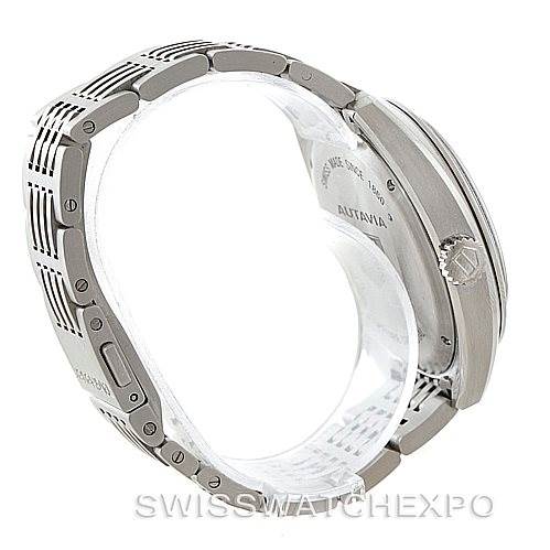 This image shows a side view of the case and bracelet of the Tag Heuer Autavia CY2111 Men
s Stainless Steel Black Dial CY2111 Men
s Stainless Steel Black Dial watch.