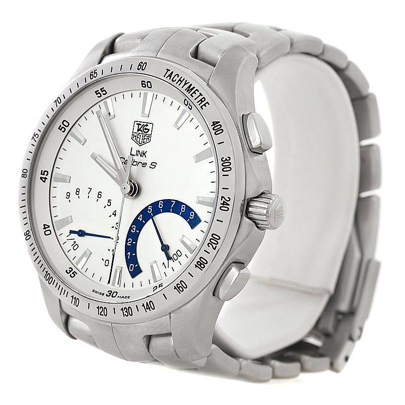 Tag Heuer Link Calibre S Chronograph Steel Mens Watch CJF7111 SwissWatchExpo