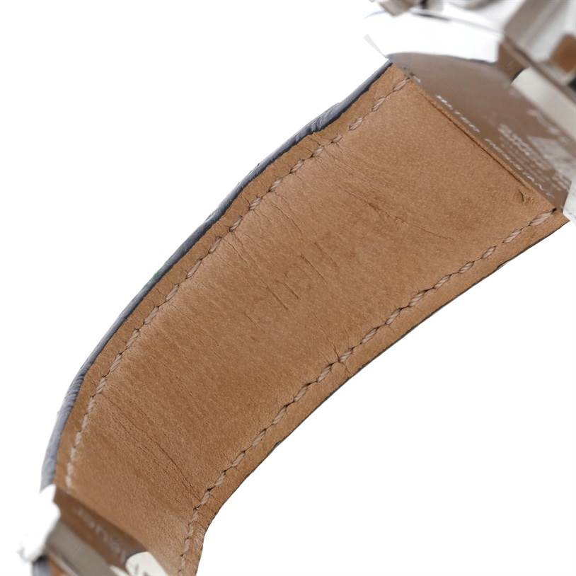 This image shows the leather underside of the strap of a Tag Heuer Monaco CW2113 Men
s Stainless Steel Blue Dial CW2113 Men
s Stainless Steel Blue Dial watch.