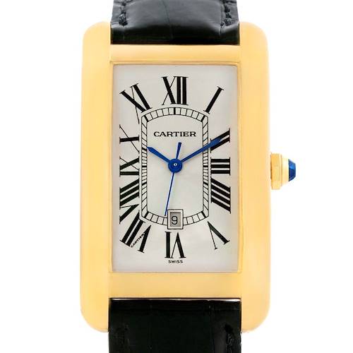 Photo of Cartier Tank Americaine 18K Yellow Gold Mens Watch W2603156
