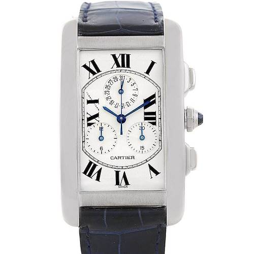 Photo of Cartier Tank Americaine Chronograph 18K White Gold Watch W2603358