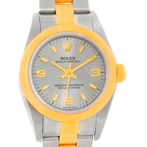 Photo of Rolex nonDate Stainless Steel 18k Yellow Gold Watch Ladies 76183