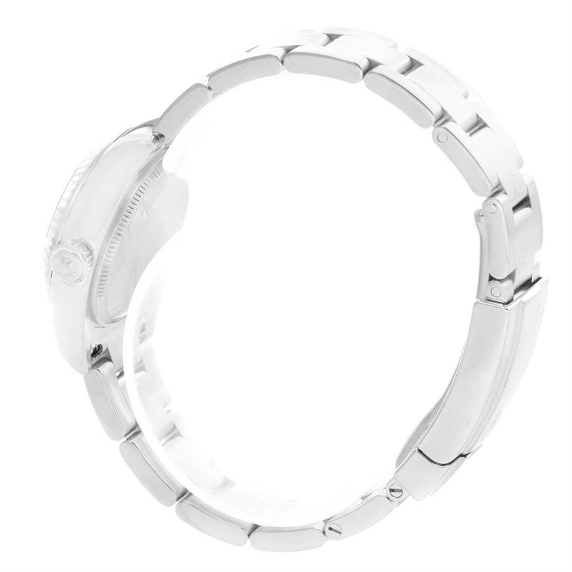 The image shows a side view of the Rolex Oyster Perpetual 176234 Women
s Stainless Steel Silver Dial 176234 Women
s Stainless Steel Silver Dial watch, focusing on the bracelet and case.