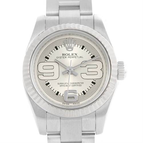 Photo of Rolex NonDate Stainless Steel 18K White Gold Ladies Watch 176234