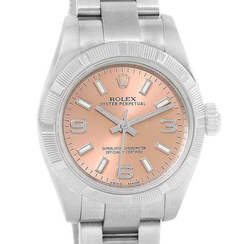 Photo of Rolex Nondate Ladies Salmon Dial Oyster Bracelet Watch 176210