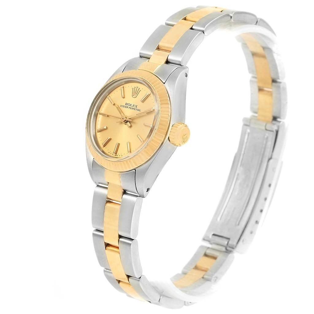 Rolex Oyster Perpetual NonDate Steel Yellow Gold Ladies Watch 6719 ...