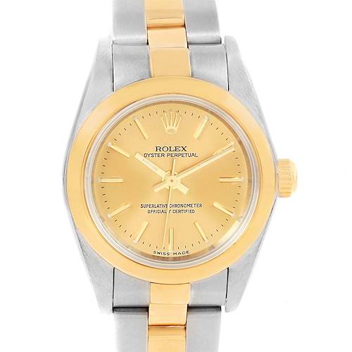 Photo of Rolex Oyster Perpetual Non-Date Steel Yellow Gold Ladies Watch 76183