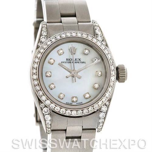 Photo of Rolex Oyster Perpetual Ladies Steel 18K White Gold Watch