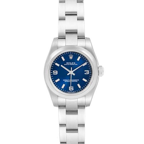 Photo of Rolex Oyster Perpetual Nondate Blue Dial Ladies Watch 176200