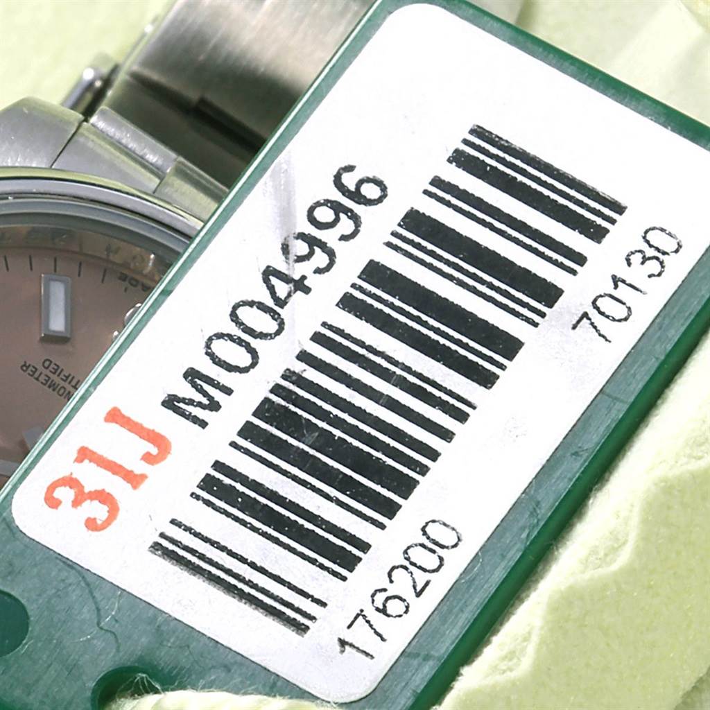 Rolex Nondate Salmon Dial Oyster Bracelet Ladies Watch 176200 Box