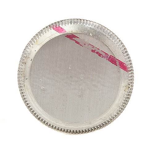 The image shows the underside of a case back for a Rolex Oyster Perpetual 67230 Women's Stainless Steel White Dial 67230 Women's Stainless Steel White Dial watch, viewed from above.