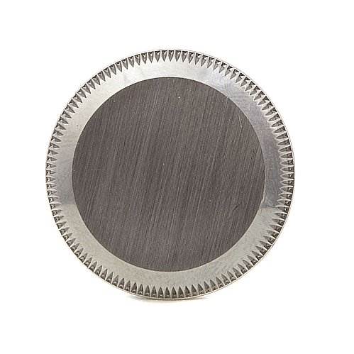 This image shows the bezel of a Rolex Oyster Perpetual 67180 Women's Stainless Steel Blue Dial 67180 Women's Stainless Steel Blue Dial watch from a top-down view.