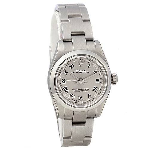 Rolex Oyster Perpetual Ladies Ss Watch 176200 Unworn SwissWatchExpo