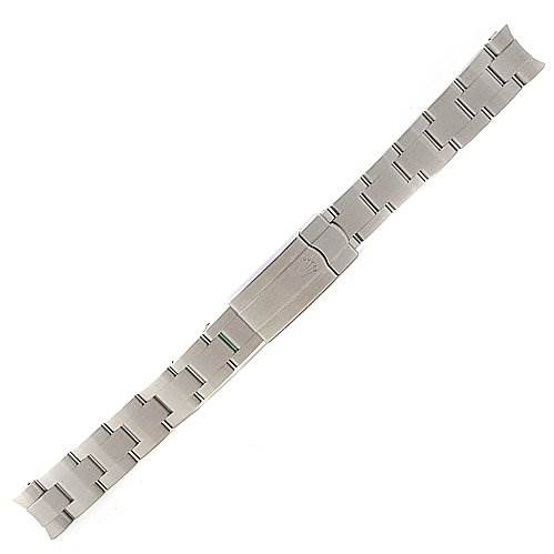 The image shows a side view of a stainless steel bracelet for the Rolex Oyster Perpetual 176200 Women's Stainless Steel Silver Dial 176200 Women's Stainless Steel Silver Dial model.