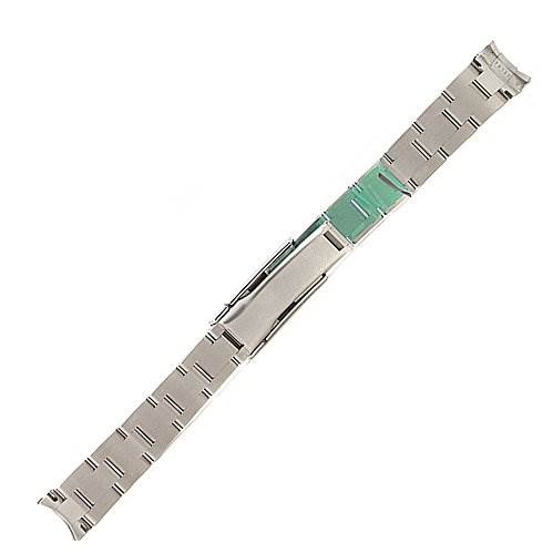 This image shows a flat, top-down view of a stainless steel bracelet for the Rolex Oyster Perpetual 176200 Women's Stainless Steel Silver Dial 176200 Women's Stainless Steel Silver Dial model.