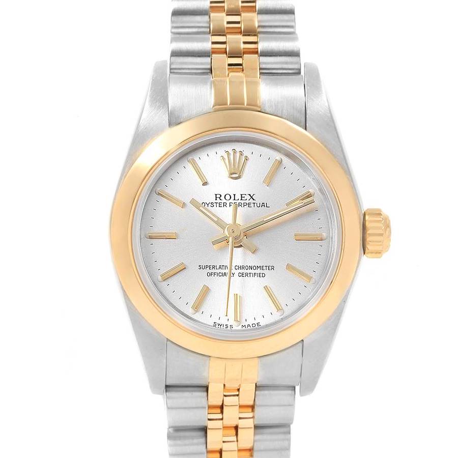Rolex Oyster Perpetual nonDate Steel Yellow Gold Ladies Watch 76183 SwissWatchExpo