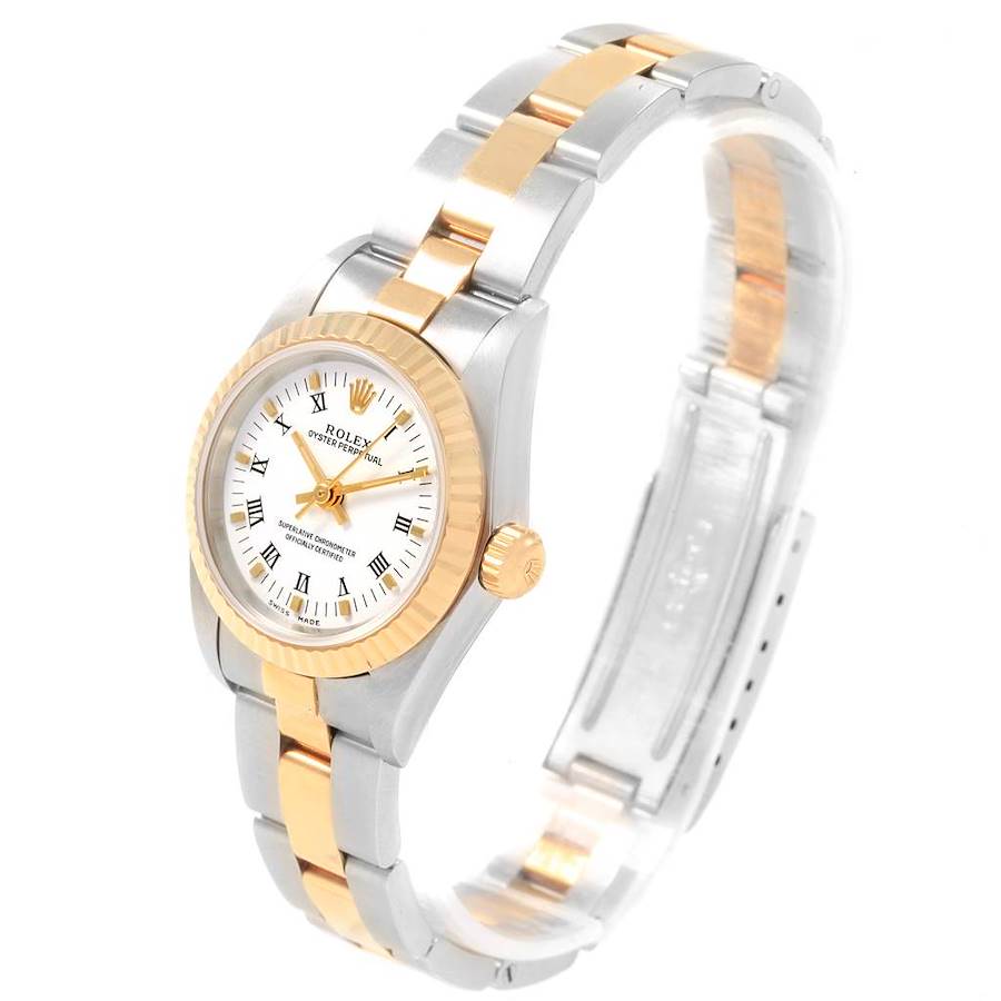 ROLEX OYSTER PERPETUAL LADY 76193 3コマ 76193 Rolex Oyster Perpetual 24 Yellow Gold & Steel Womens Watch