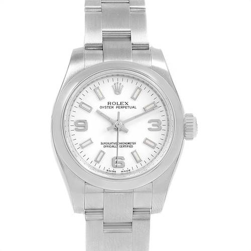 Photo of Rolex Oyster Perpetual Nondate White Dial Ladies Watch 176200