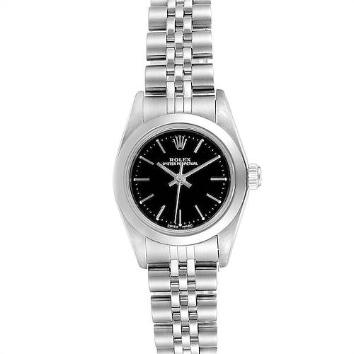 Photo of Rolex Non-Date Black Dial Automatic Steel Ladies Watch 76080