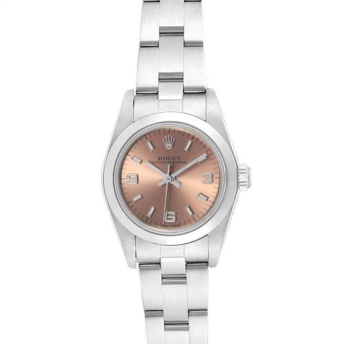 Photo of Rolex Oyster Perpetual 24 Nondate Salmon Dial Ladies Watch 76080