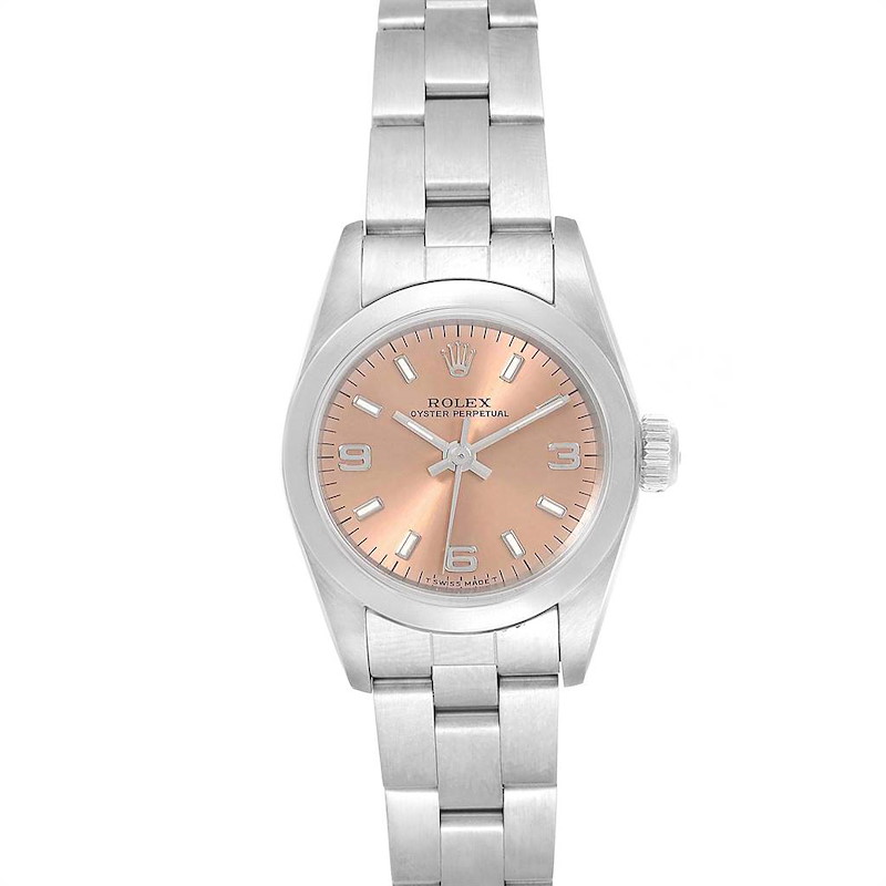 Rolex Oyster Perpetual Nondate Steel Ladies Watch 67180 Box Papers SwissWatchExpo