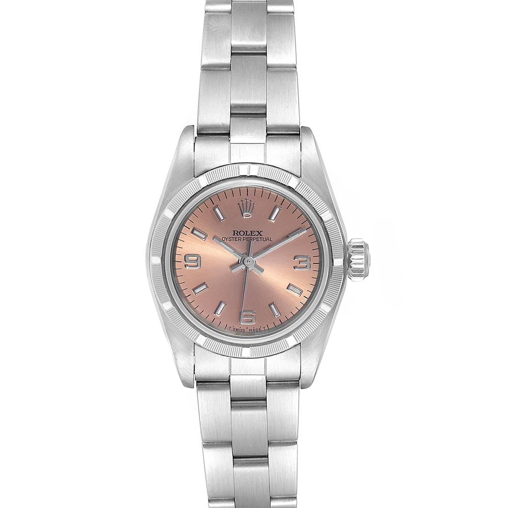 Rolex Oyster Perpetual Salmon Dial Oyster Bracelet Ladies Watch 67230