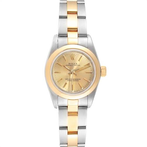 Photo of Rolex Oyster Perpetual NonDate Steel Yellow Gold Ladies Watch 67183