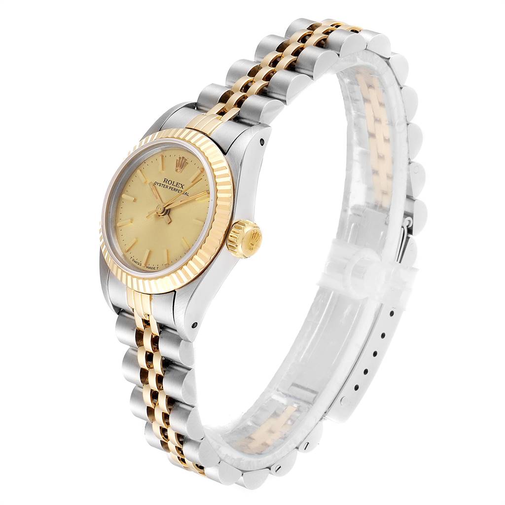 Rolex Oyster Perpetual Steel Yellow Gold Ladies Watch 67193 Box 