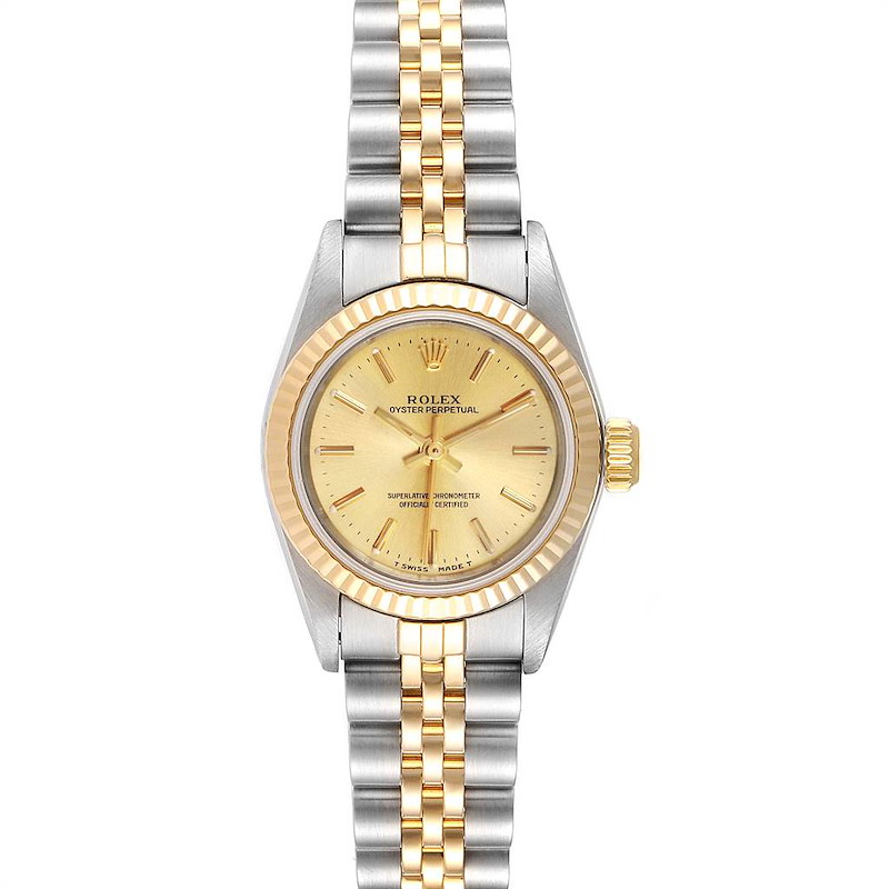 Rolex Oyster Perpetual Steel Yellow Gold Ladies Watch 67193 Box SwissWatchExpo